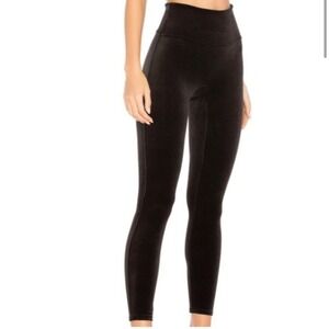 NWT $98 Spanx Sara Blakely Black Velvet High Power Waist Shaper Leggings Size XL